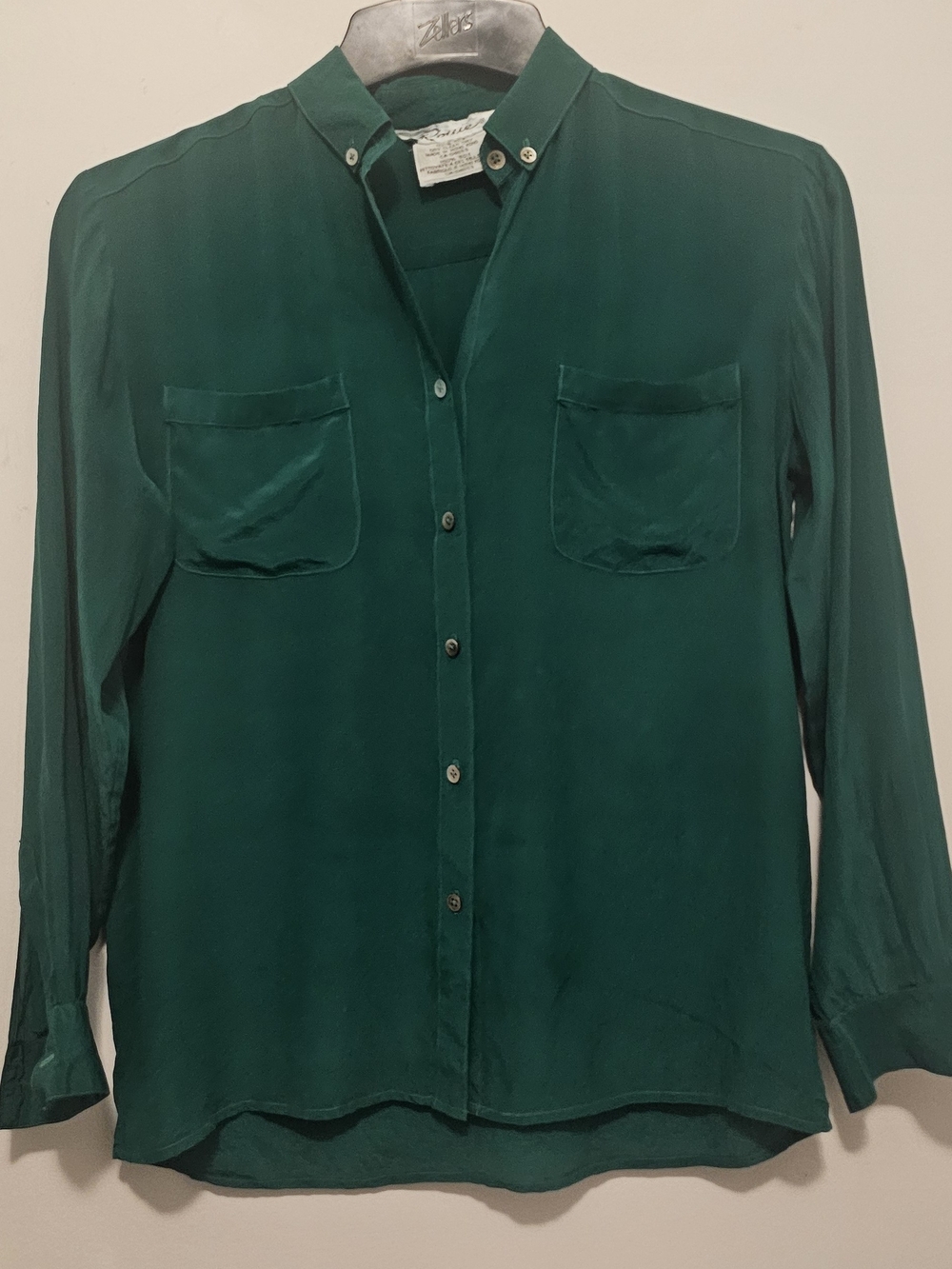 Riviera Emerald Green Button-Front Blouse
